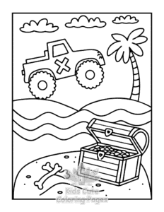 Free Monster Truck coloring pages to print at home
