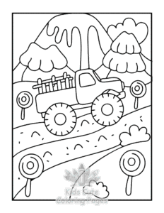 Free printable Monster Truck coloring page for kids