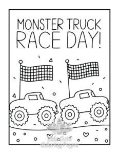 Monster Truck coloring page for boys, printable at home