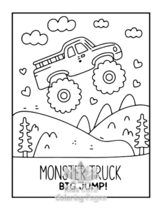 Monster Truck coloring page for classroom activities
