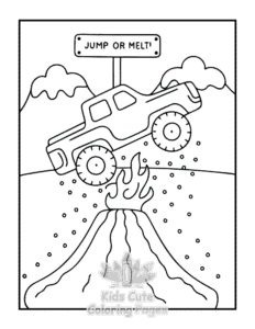 Monster Truck coloring page for classroom activities