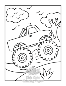 Free printable Monster Truck coloring page for kids