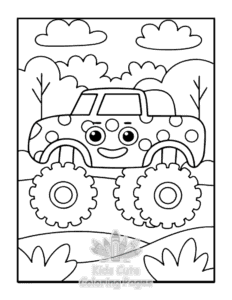 Free Monster Truck coloring pages to print at home