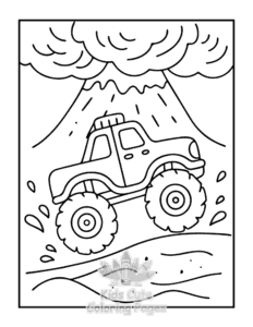 Free printable Monster Truck coloring page for kids