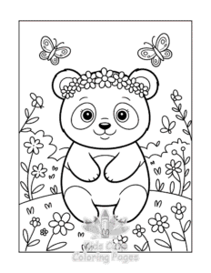Free printable Panda coloring page for kids