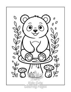 Panda coloring page for classroom activities