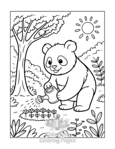 Free printable Panda coloring page for kids