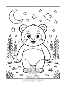Easy Panda coloring sheet for young children