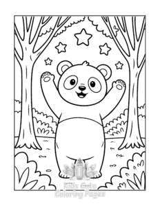 Free printable Panda coloring page for kids