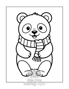 Printable Panda coloring sheet for preschoolers