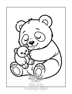 Panda coloring page for classroom activities