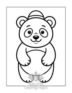 Easy Panda coloring sheet for young children