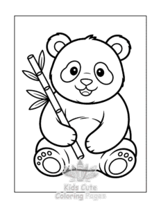 Printable Panda coloring sheet for preschoolers