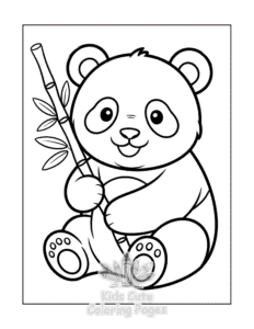Panda coloring page for classroom activities