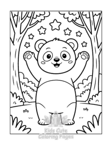 Simple Panda coloring page for toddlers