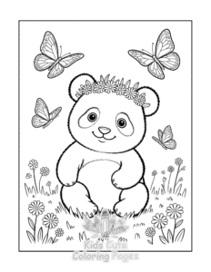 Easy Panda coloring sheet for young children