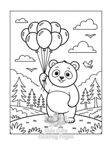 Printable Panda coloring sheet for preschoolers