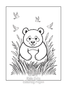 Free printable Panda coloring page for kids