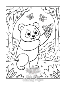 Panda coloring page for classroom activities
