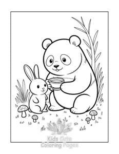 Free printable Panda coloring page for kids
