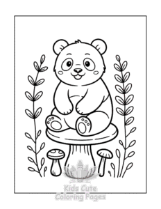 Printable Panda coloring sheet for preschoolers