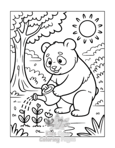 Panda coloring page for classroom activities