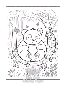 Free printable Panda coloring page for kids