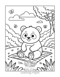 Simple Panda coloring page for toddlers