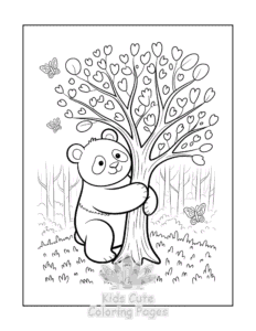 Printable Panda coloring sheet for preschoolers