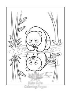 Panda coloring page for classroom activities
