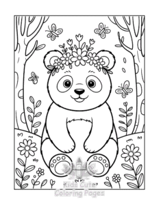 Panda coloring page for classroom activities