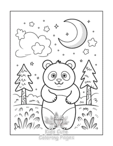Free printable Panda coloring page for kids