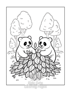 Printable Panda coloring sheet for preschoolers