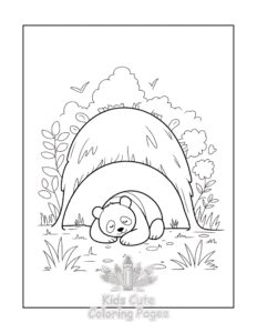 Panda coloring page for classroom activities