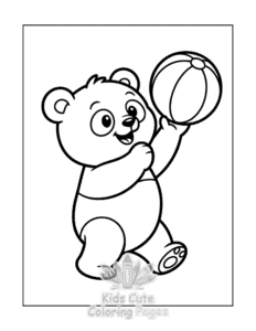 Simple Panda coloring page for toddlers