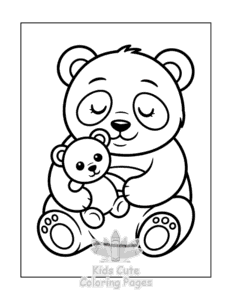 Printable Panda coloring sheet for preschoolers