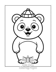 Panda coloring page for classroom activities