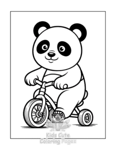 Easy Panda coloring sheet for young children