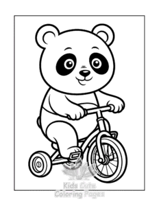 Free printable Panda coloring page for kids