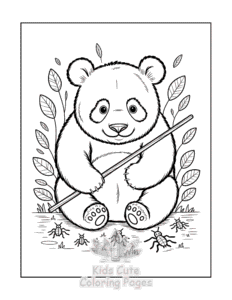 Free printable Panda coloring page for kids