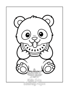 Simple Panda coloring page for toddlers
