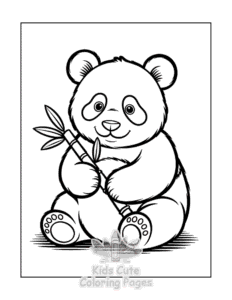 Panda coloring page for classroom activities