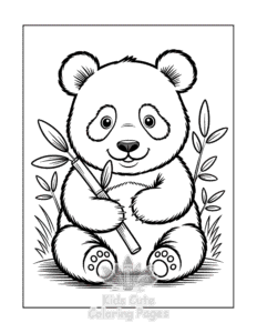 Free printable Panda coloring page for kids