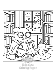 Free printable Piggy Days coloring page for kids
