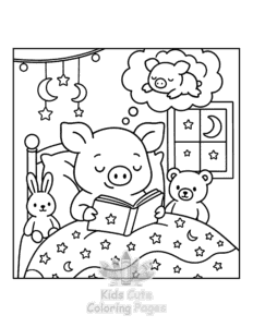 Piggy Days coloring page for boys, printable at home