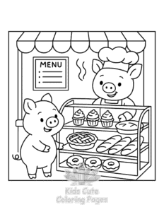 Free printable Piggy Days coloring page for kids
