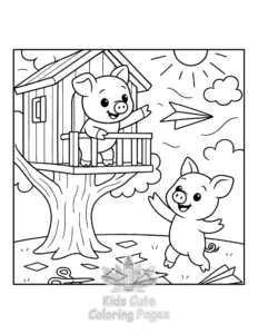 Printable Piggy Days coloring sheet for preschoolers