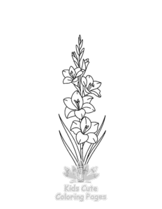 Plants Flowers coloring page for girls, free to print