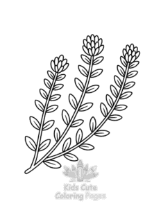 Plants Flowers coloring page for boys, printable at home