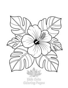 Printable Plants Flowers coloring sheet for preschoolers
